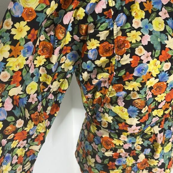 Ganni NWT Floral Cotton Bishop Sleeve Blouse XS/S - Picture 3 of 7